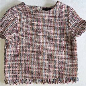F21 Colorful Tweed Top